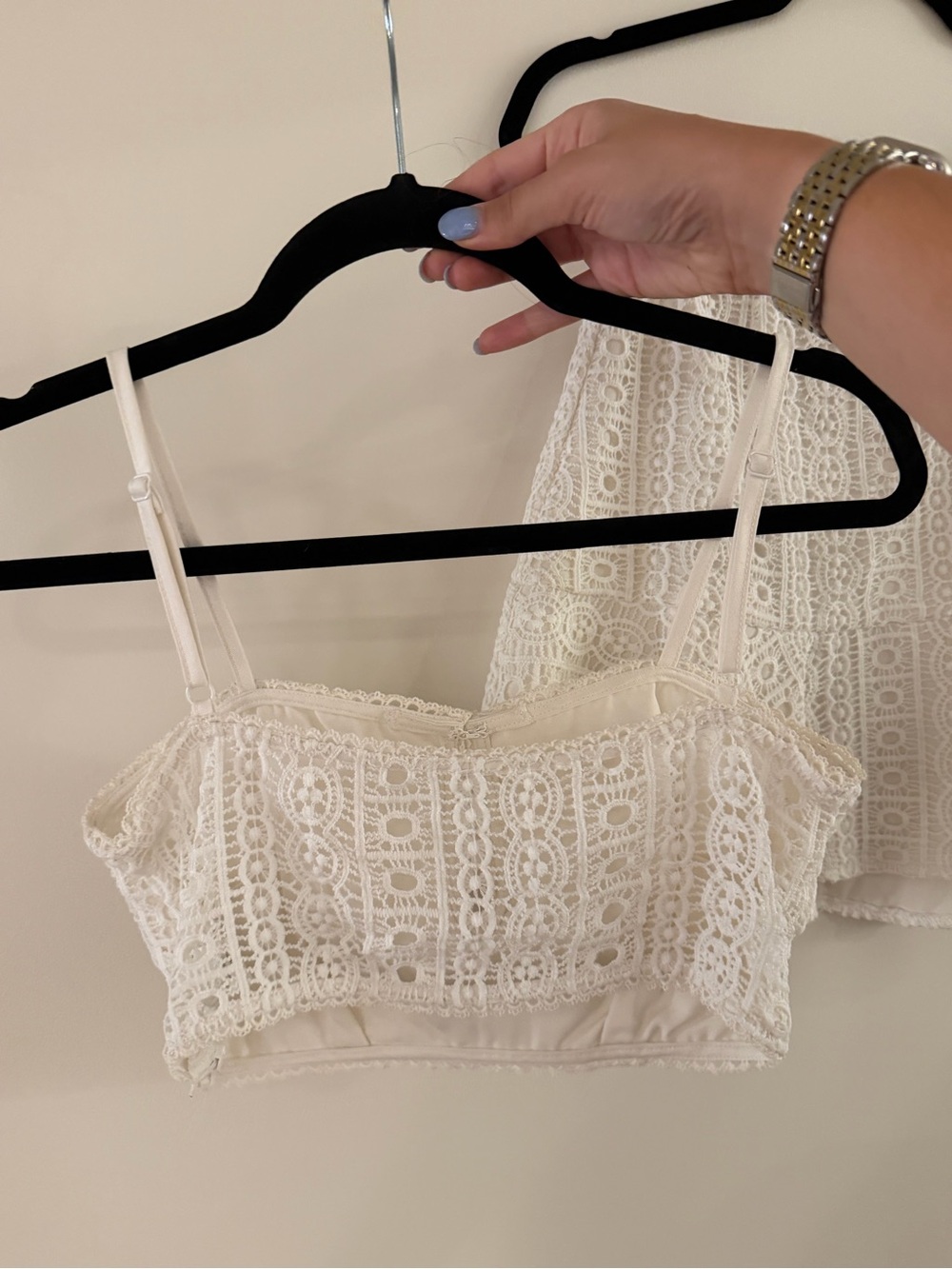 Women's White Lace Top & Skirt Set - Picture 3 of 7